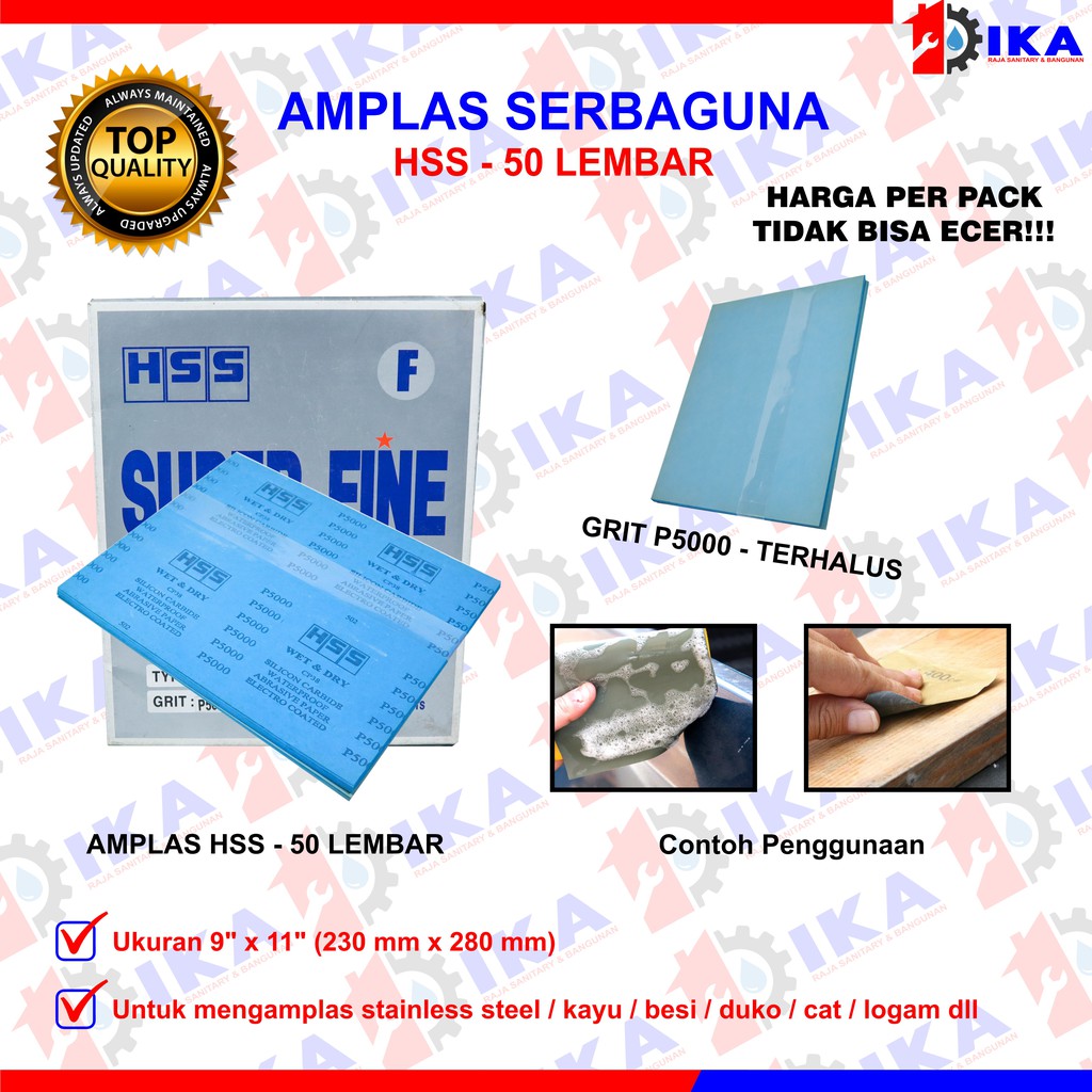 Amplas lembaran Taiyo hss Grit p5000 Terhalus harga 1 pack isi 100 lembar