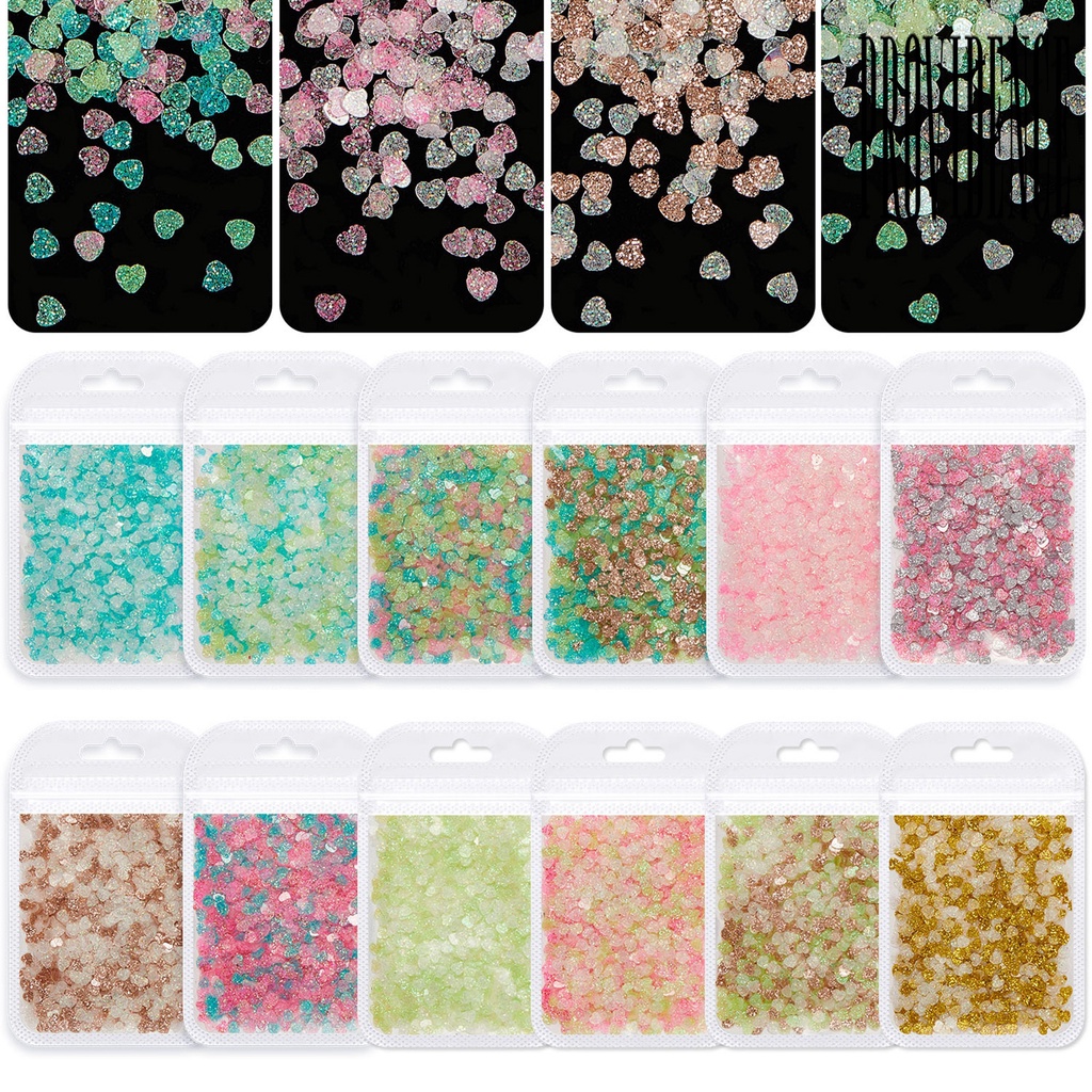 1 Kantong Payet Kuku Bentuk Hati Tahan Pudar Untuk Dekorasi Hadiah Ulang Tahun