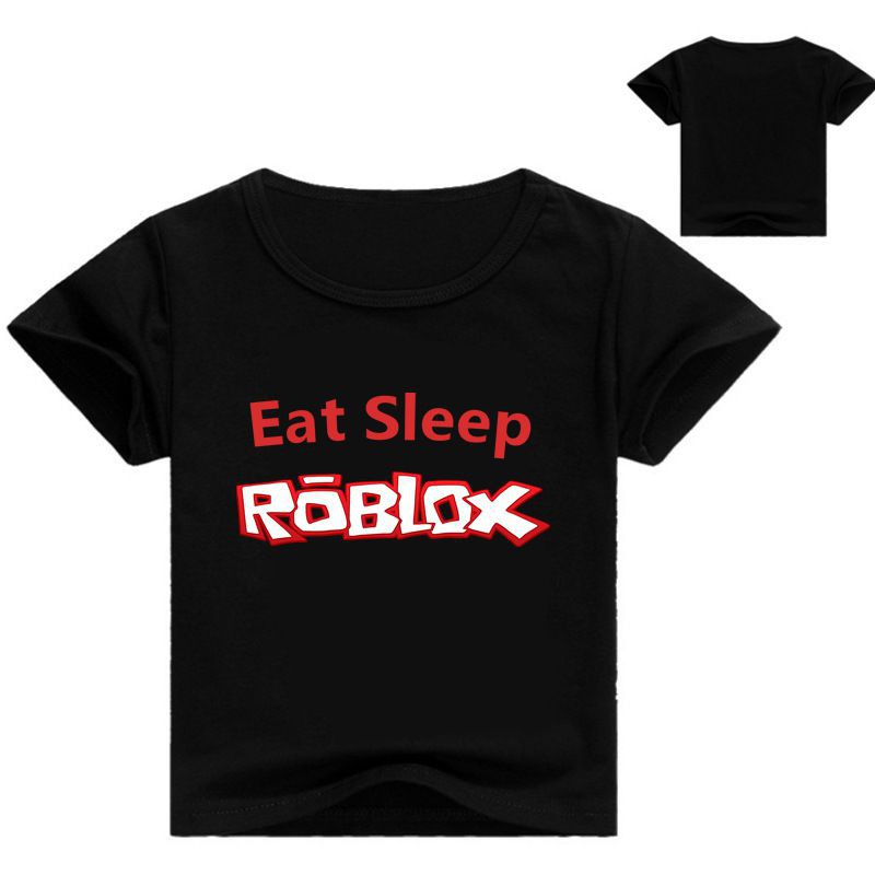 Roblox Children Game T Shirt Summer Round Neck Print Cotton Short Sleeve Tops Shopee Indonesia - roblox cuphead rp