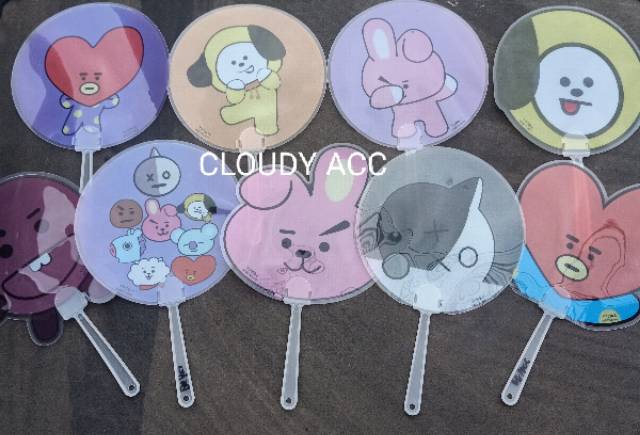 Kipas plastik BTS BT21 unik lucu karakter animasi BTS