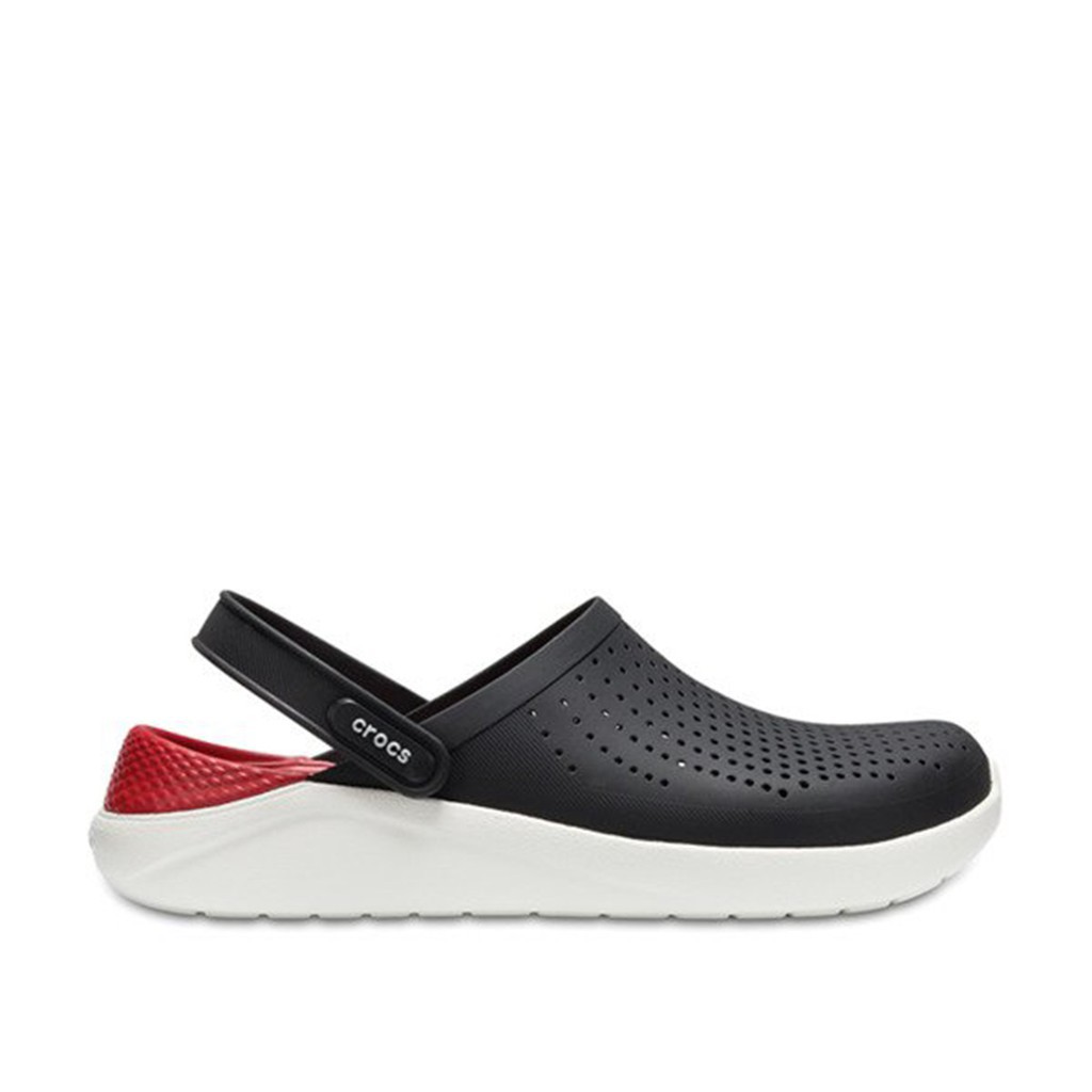 Croc Literide Clog Unisex Pria Original - Black Red