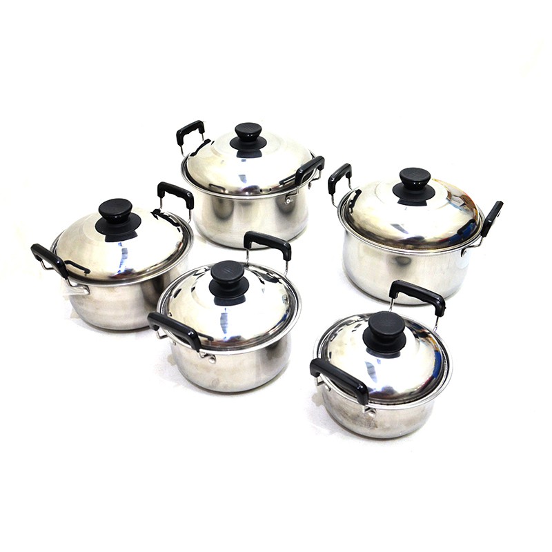 Panci Masak stainless Isi 5 Pcs Paling Murah