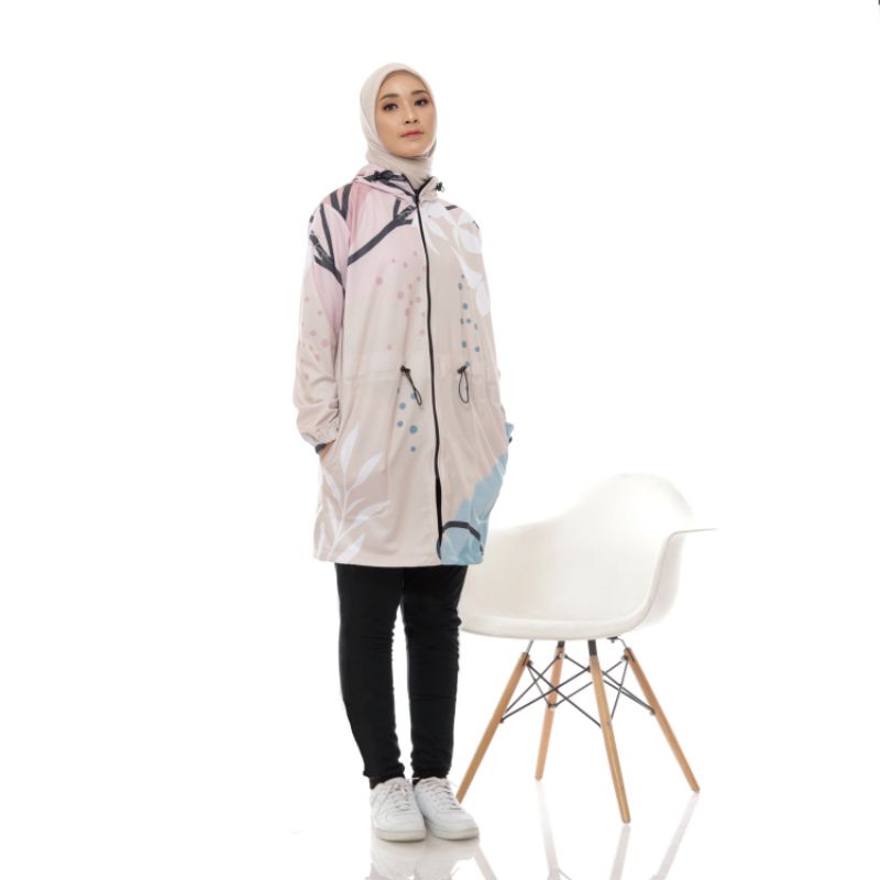 Jaket Printing Wanita - Jaket Olahraga Sepeda Gowes Wanita (Bukan Parasut)-5