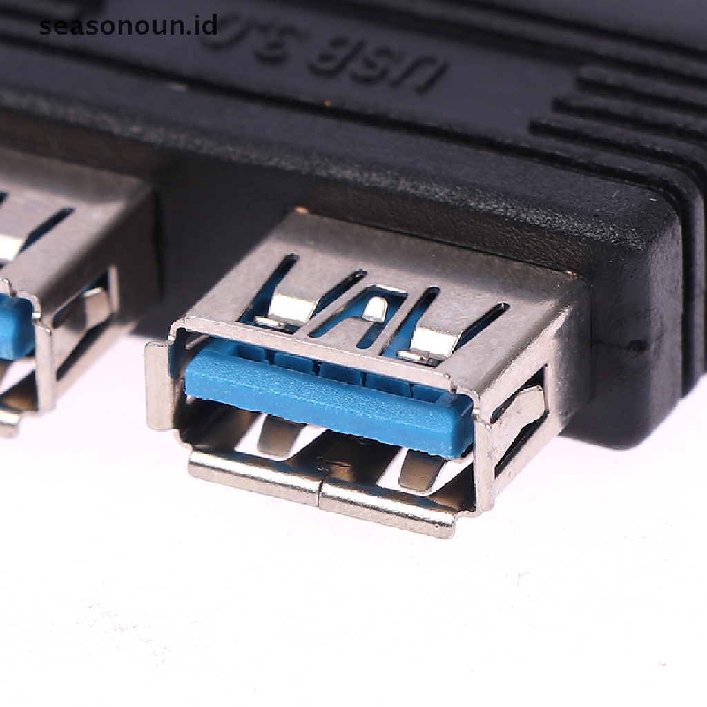 (seasonoun) 1pc Adapter Konektor Motherboard 2 Port USB 3.0 A Female Ke 20 Female