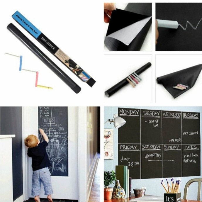 

*COD* Stiker papan tulis - BlackBoard wall sticker Removable - papan tulis
