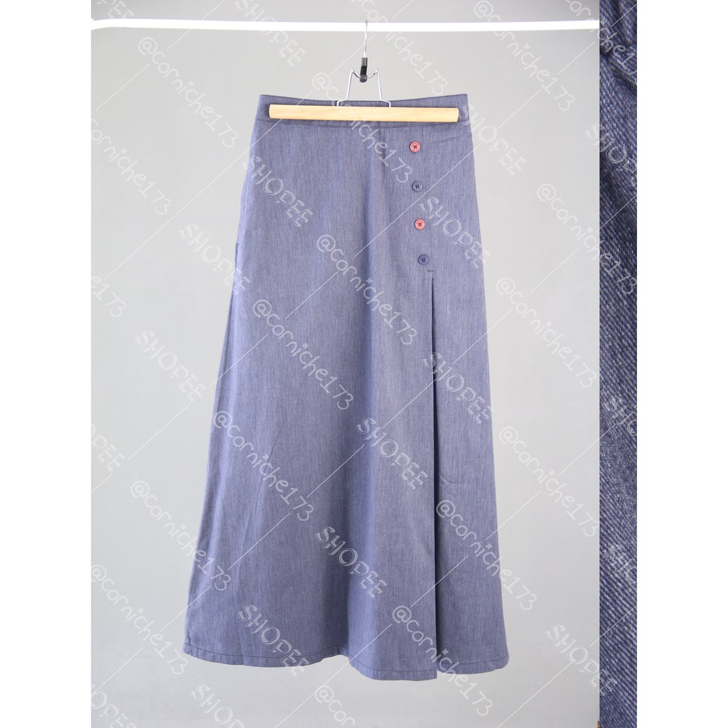 Corniche Viny Skirt Biru Dongker - TP52309