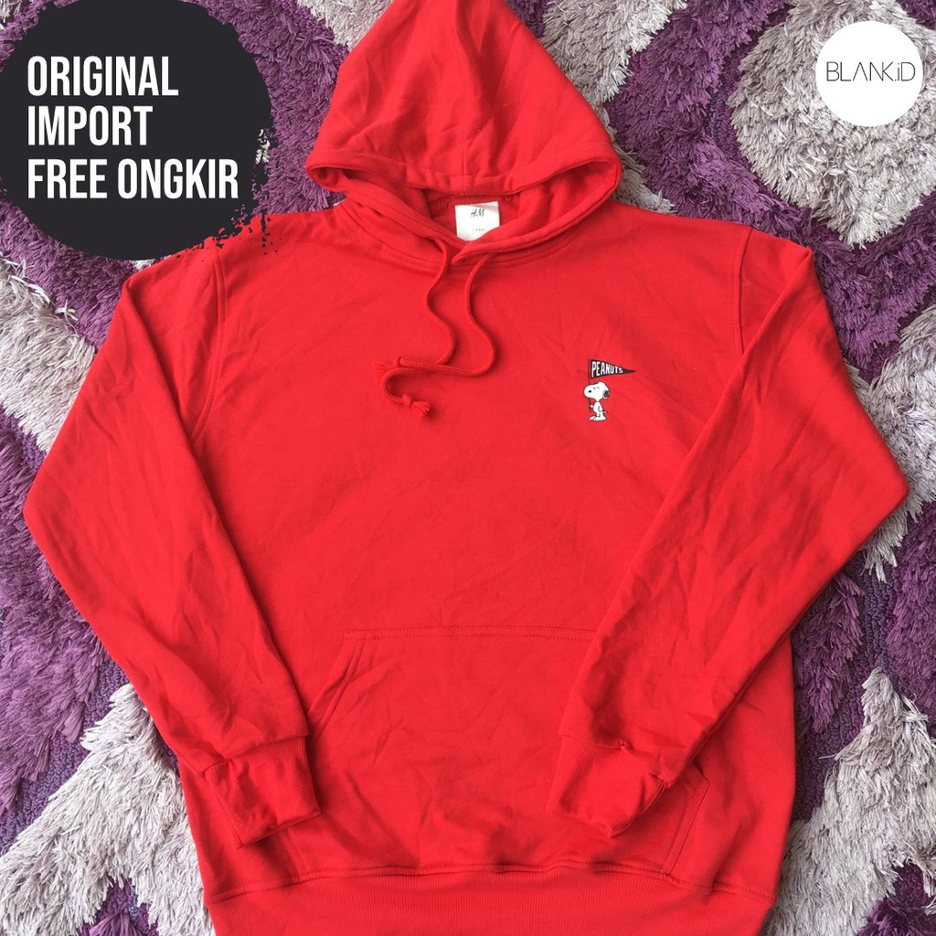 HOODIE HnM PEANUTS RED ORIGINAL - HOODIE HnM ORIGINAL - HOODIE H&M ORIGINAL - JAKET H&M - JAKET H M