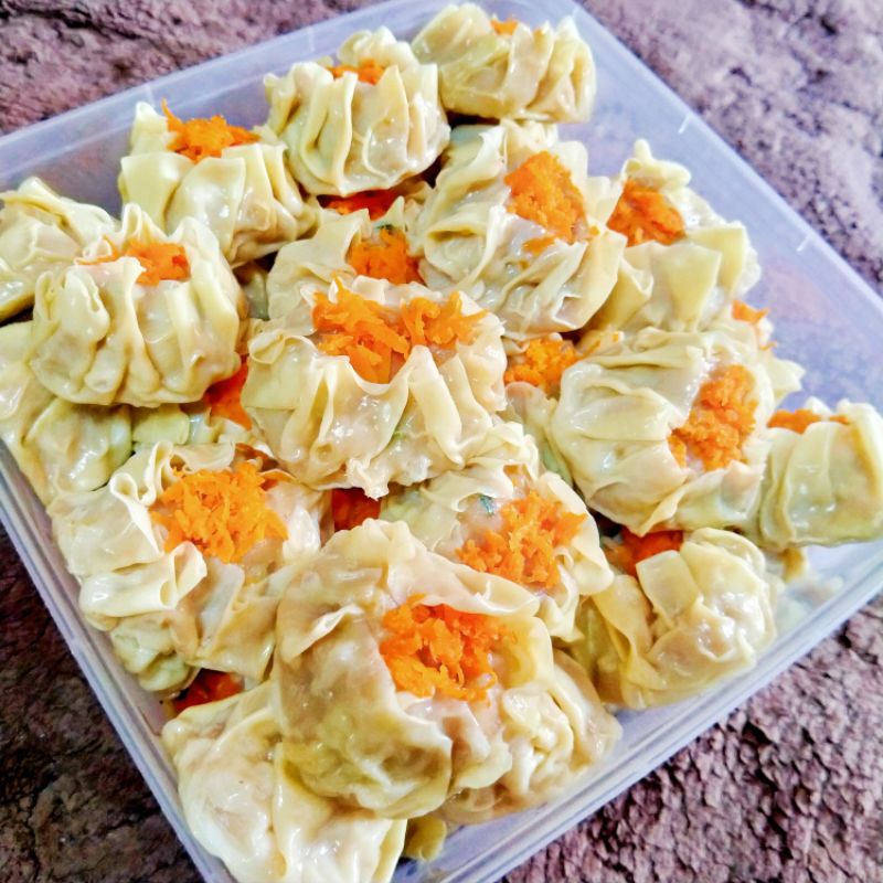 

10 Pcs Dimsum Ayam Udang Saus Mentai Siap Saji/ Halal Dimsum/ Homemade Dimsum