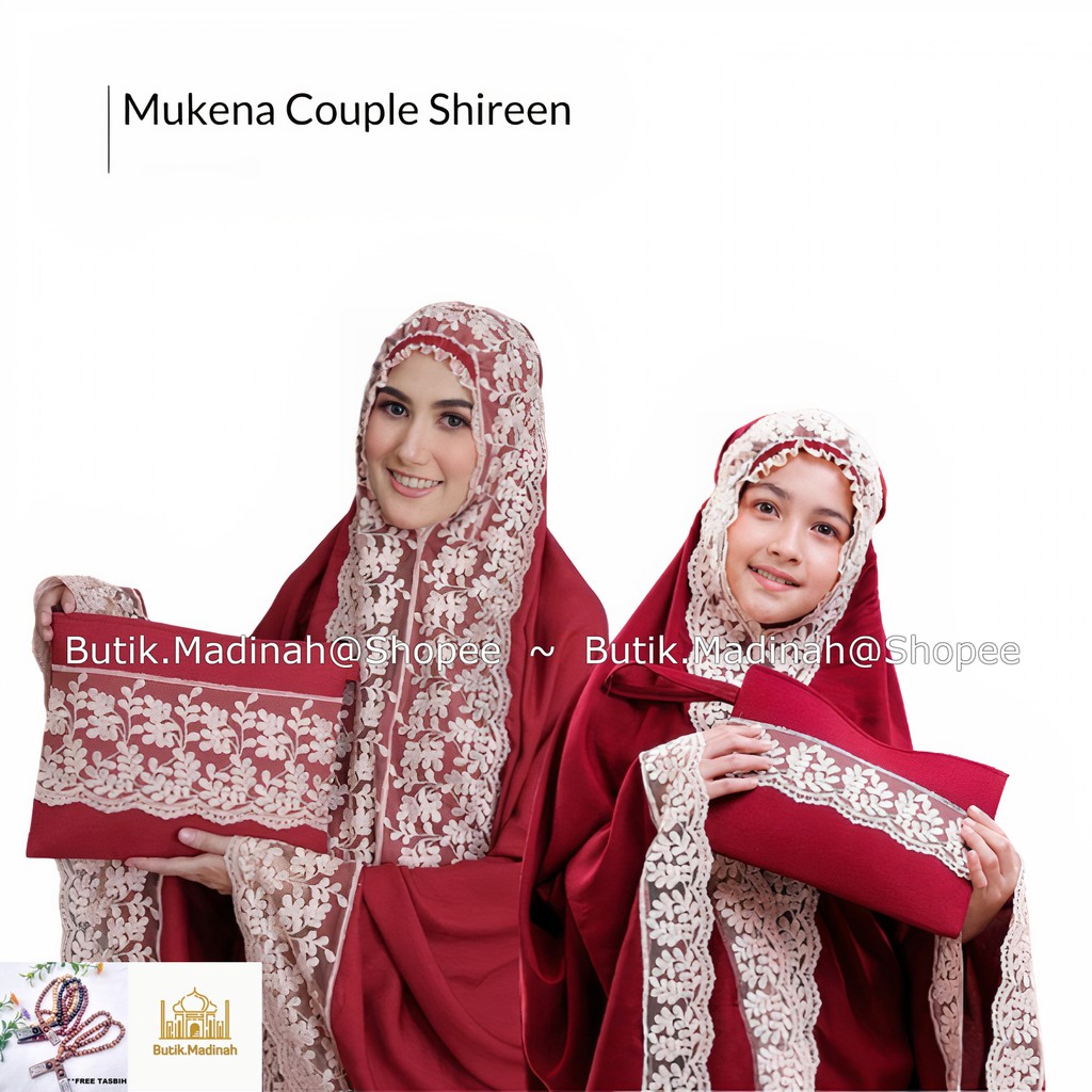 BUTIK.MADINAH MUKENA IBU ANAK SHIREEN RAYON RENDA MEWAH