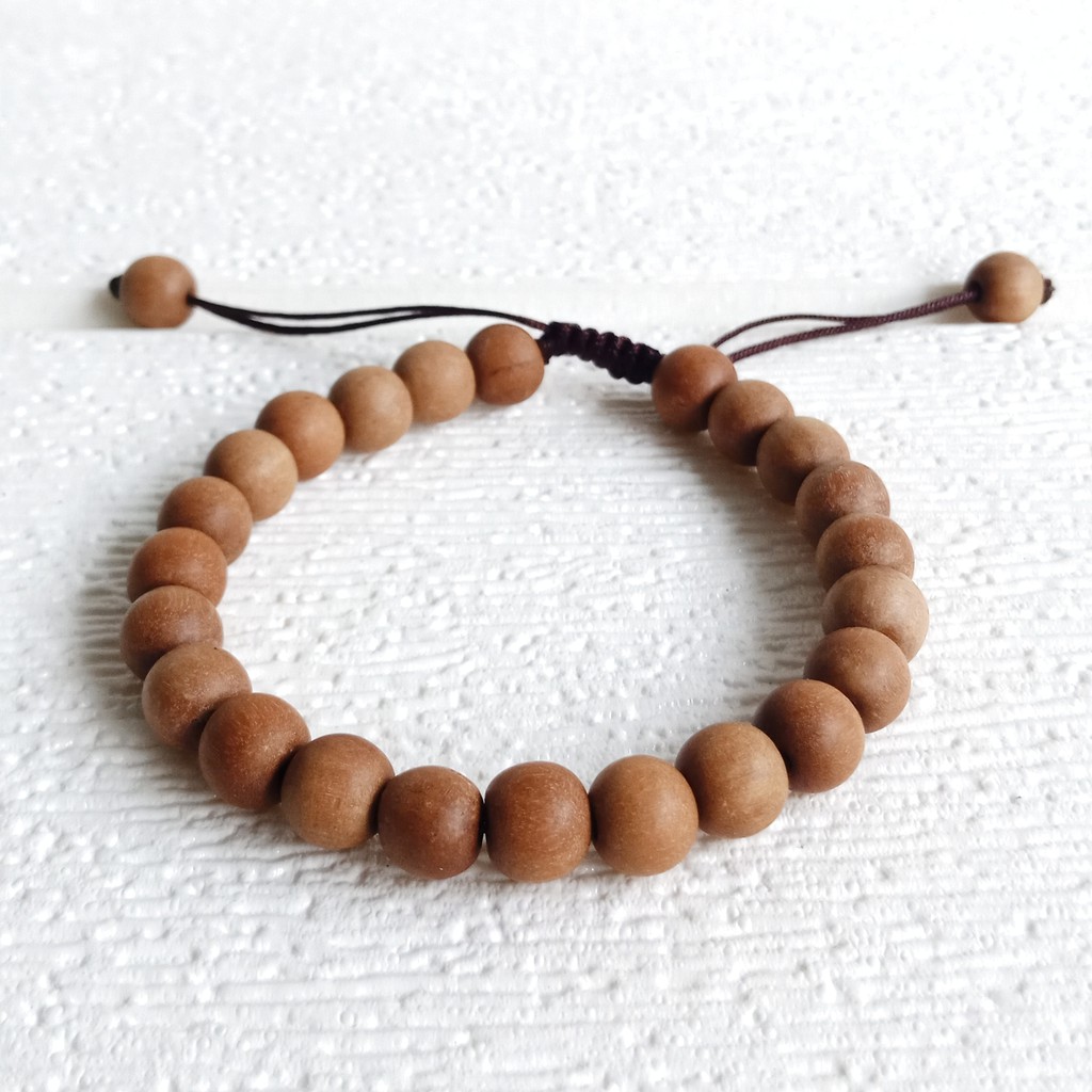 Gelang Original Kayu Cendana Wangi Diameter 8mm Top Quality Premium Aksesories Gelang