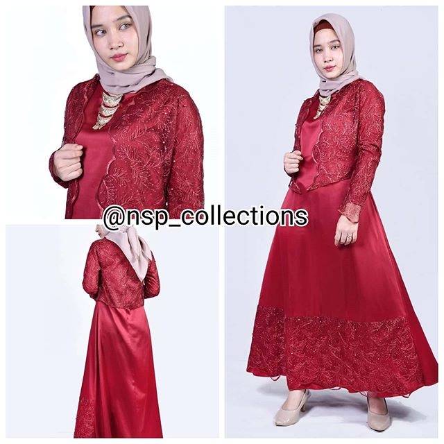DRESS PESTA TERBARU BROKAT CAVALI MODERN