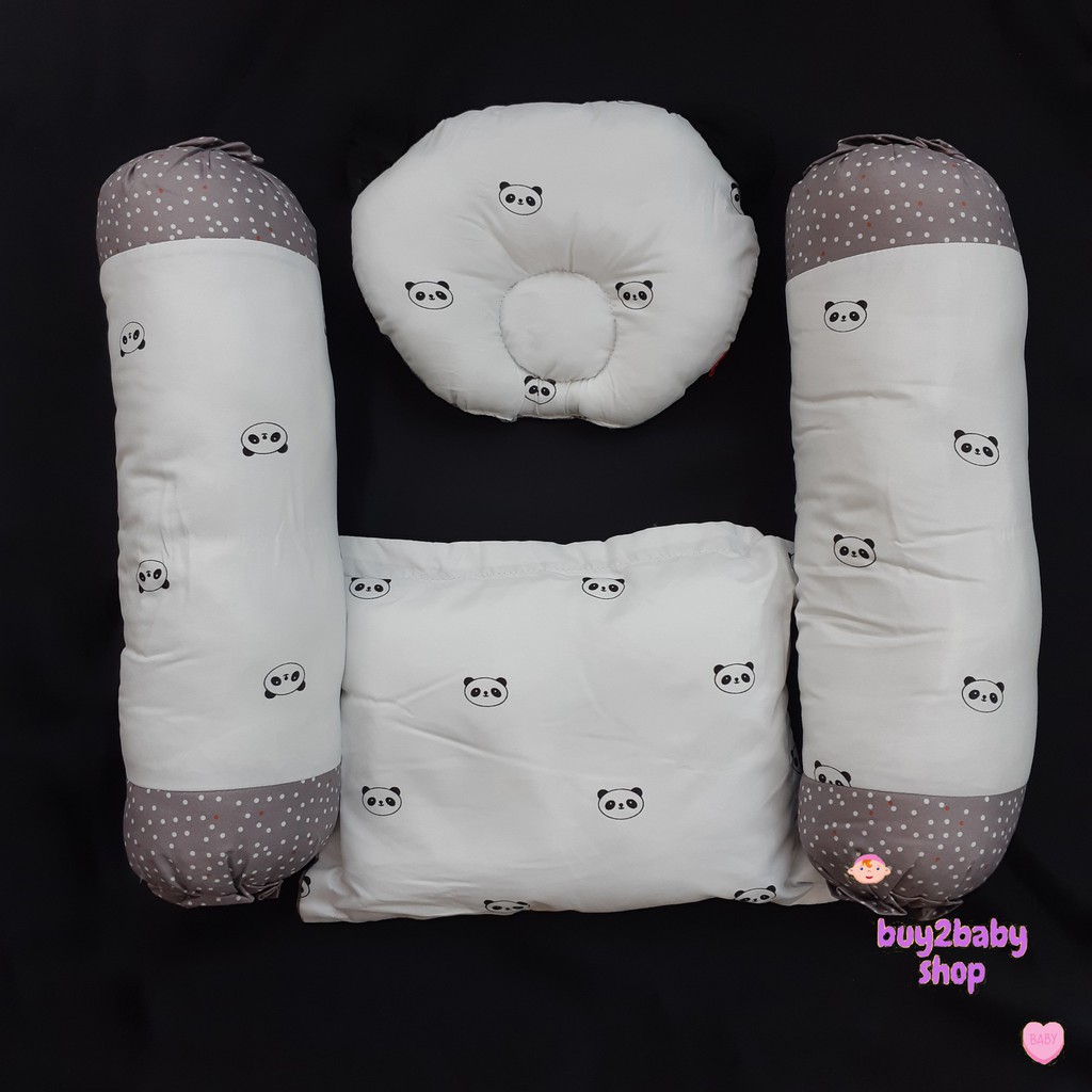 Bantal Peang Omiland Panda series bantal peang bayi 1 set OWB 1142