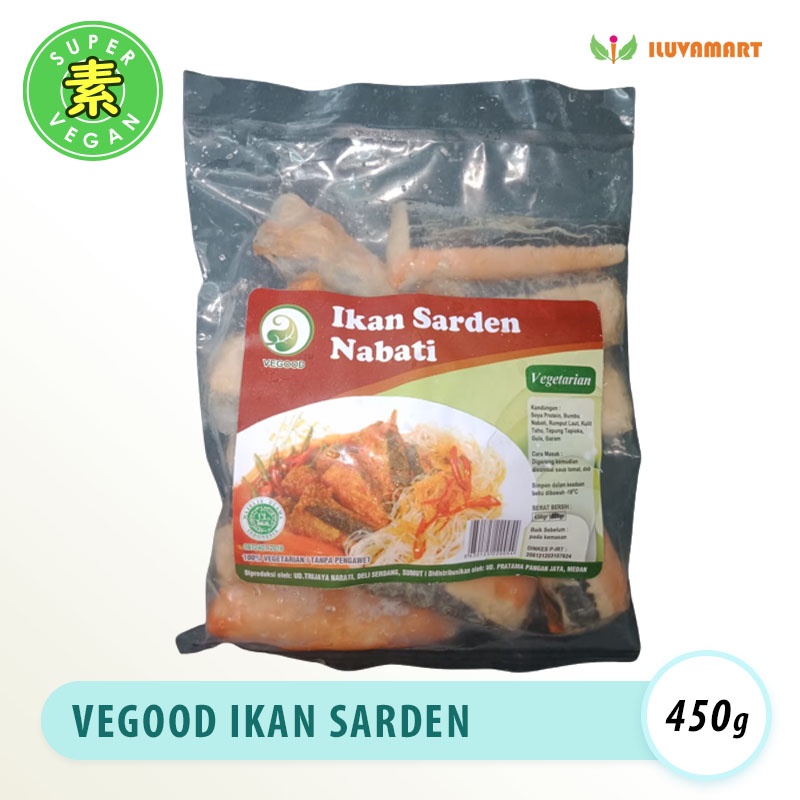 

Vegood Ikan Sarden Nabati 450gr Sardines Fish Vegetarian