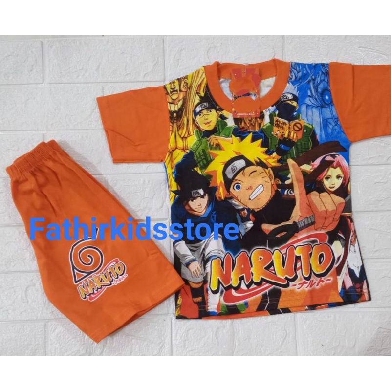 SETELAN ANAK KARTUN KARAKTER NARUTO/TOPI TAYO ANAK