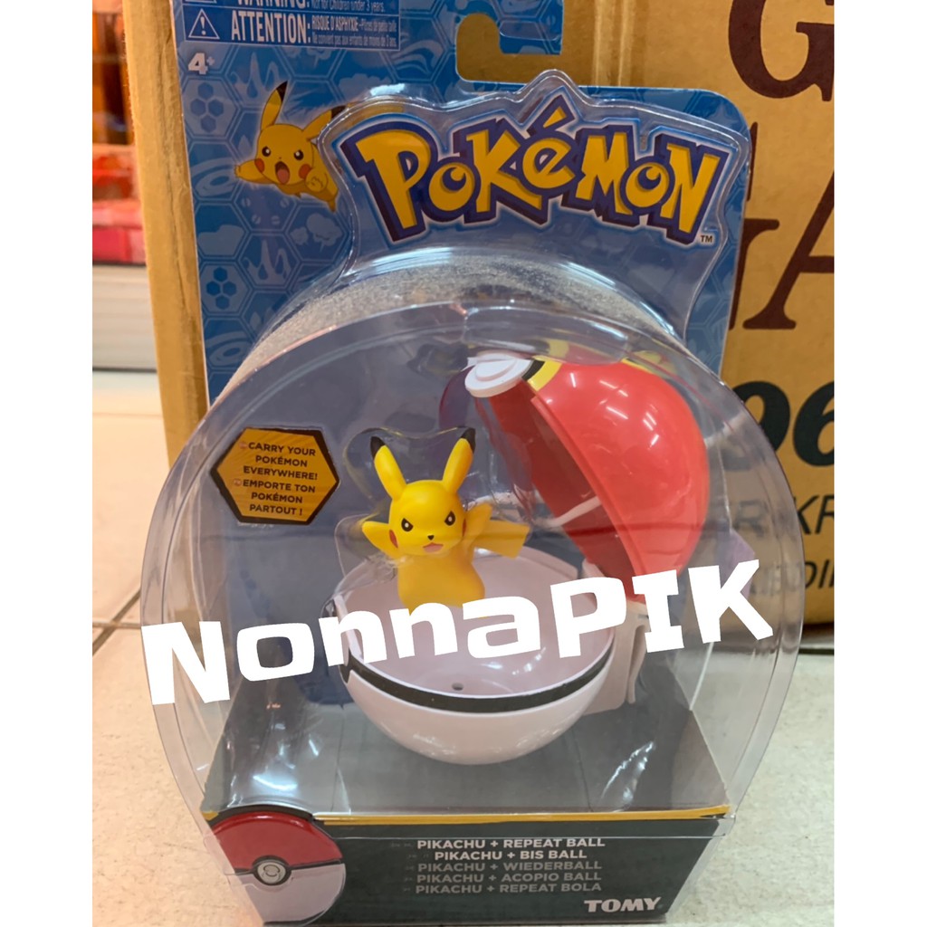 Pokemon Pokeball clip n carry / Poke ball Pikachu Tomy Original