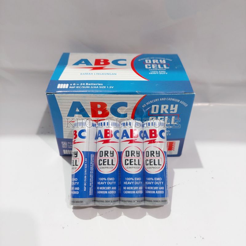 Baterai Jam ABC AA Biru 1.5V isi 24 pcs