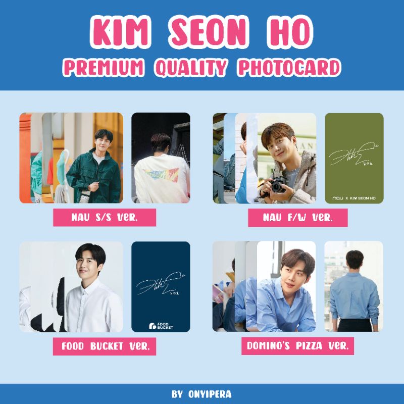 PREMIUM QUALITY Photocard Set Kim Seonho // PC Kim Seon Ho NAU Food Bucket Domino's Pizza