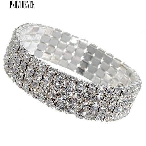 Perak Disepuh Crystal Berlian Imitasi Bangle Cuff Bracelet