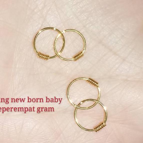 SALEE.. Anting bayi, baby new born emas muda seperempat gram