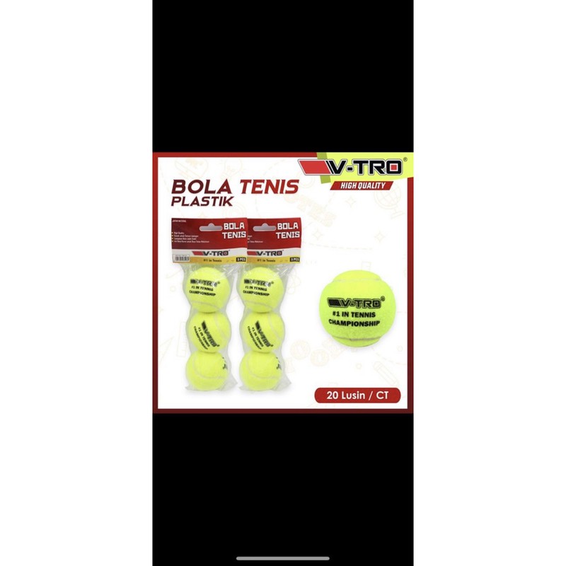 

bola tenis vtro isi 3 kemasan plastik kualitas biasa