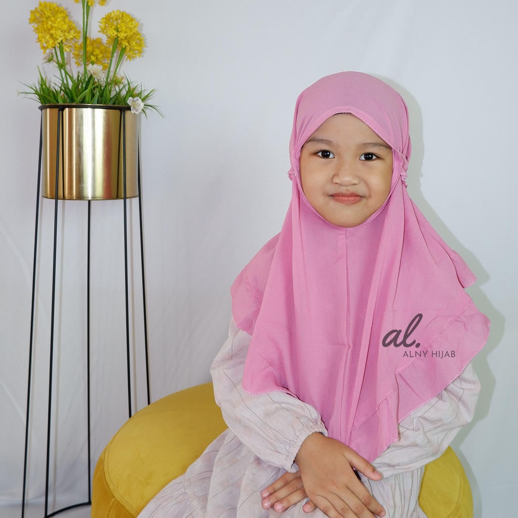 Alny Hijab - Kity Jilbab Bergo Maryam Anak Rempel Tali Kriwil / Bergo Anak Maryam Non Pet Diamond