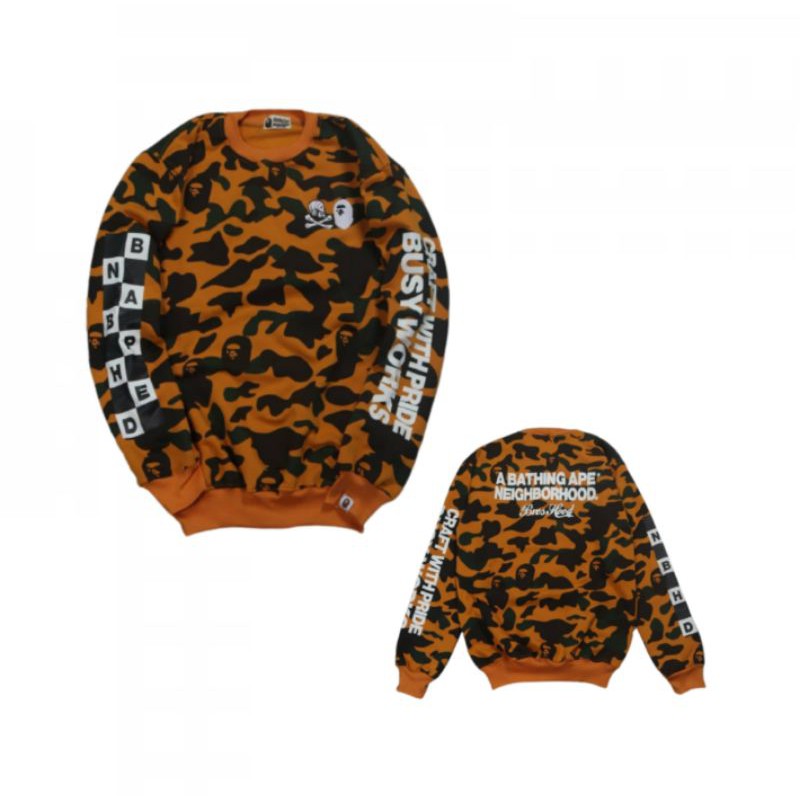 jaket crewneck sweater Bape Neighborhood premium terbaru murah