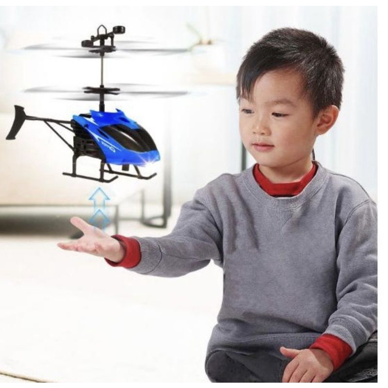 MAINAN HELIKOPTER TERBANG SENSOR TANGAN  CONTROLLED FLYING