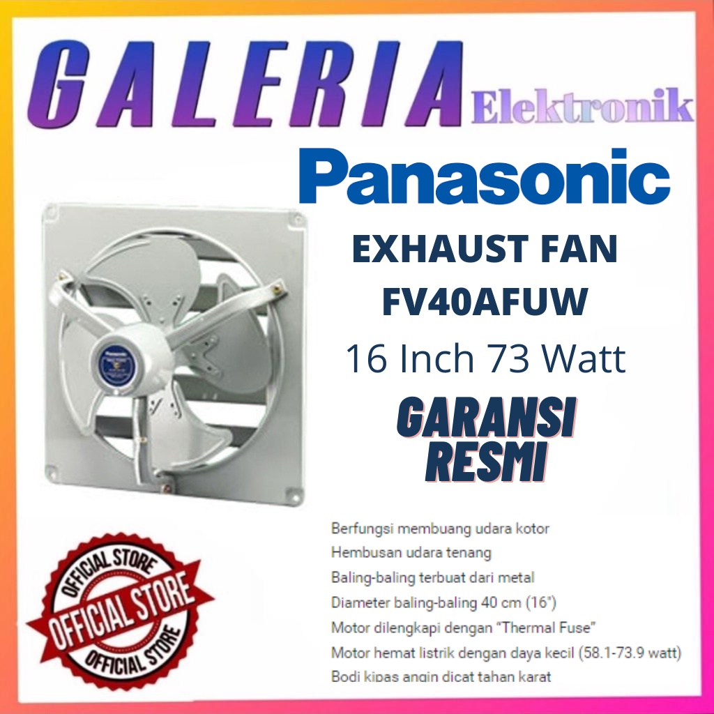 EXHAUST FAN PANSONIC FV40AFU16 INCH KIPAS ANGIN PLAFON FV40AFUW 16 INCH