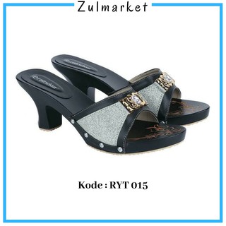  Sandal  Wedges Selop Kelom Kayu Casual Wanita  Kekinian  