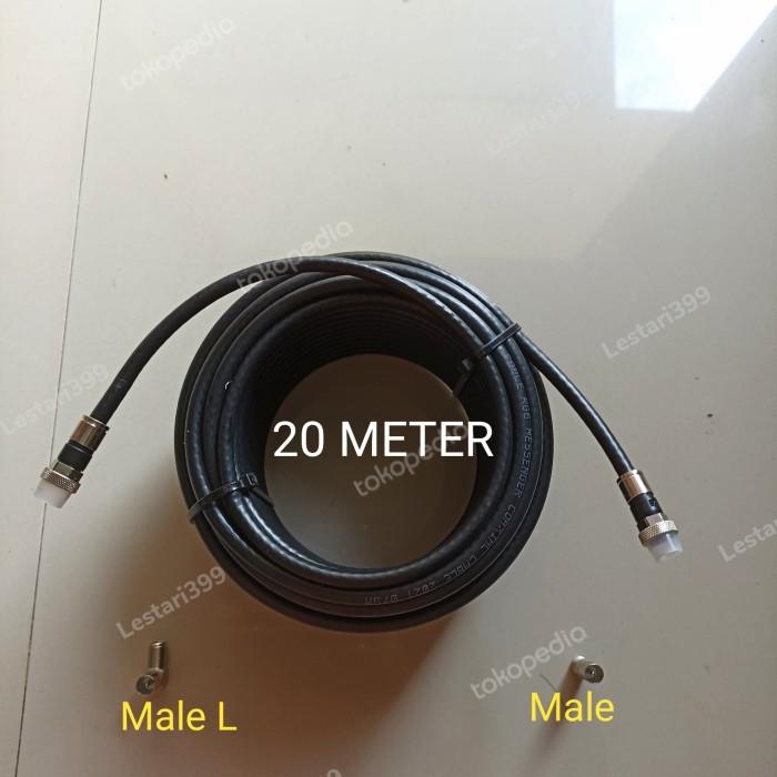 Kabel Antena Rg6 Coaxial 20Meter Male L To Male