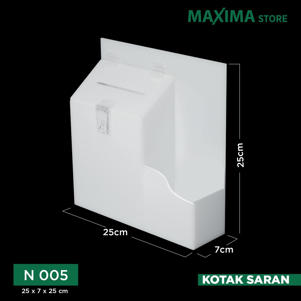 

kotak amal akrilik N5 / kotak saran akrilik / display kotak amal