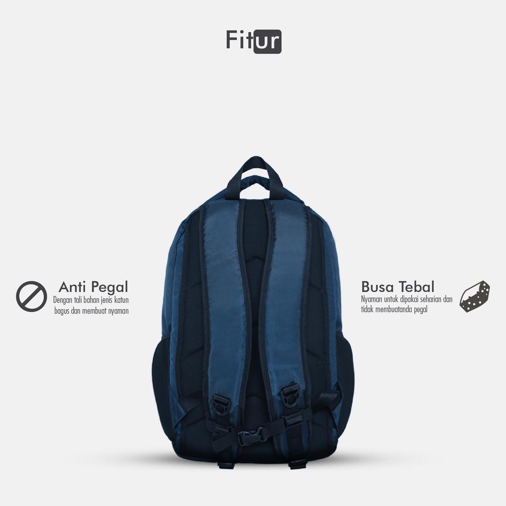 Tas Ransel Pria Wanita Backpack Gendong Punggung Sekolah Kerja Kuliah Hangout Travelling Original Urban Spld Navy