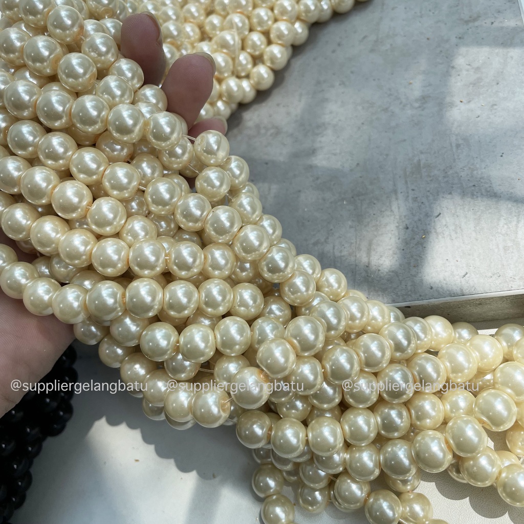 MUTIARA BERAT 10 MM SEMUA WARNA LENGKAP MUTSIN mutiara sintetis renceng berkualitas