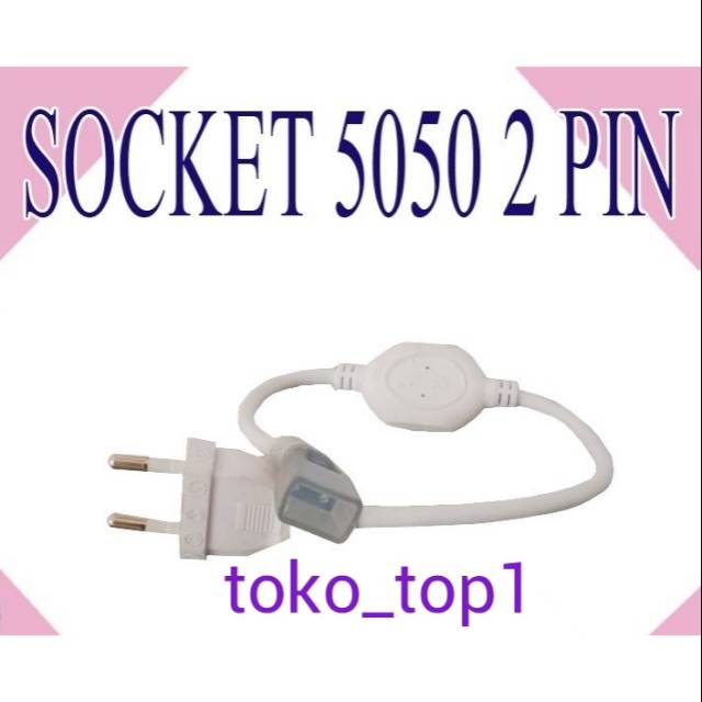 Socket Adaptor 5050 5730 Lampu Led 220v/Kabel Colokan lampu LED Selang 220v SMD 5050