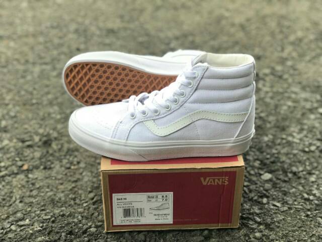 OBRAL VANS PREMIUM SK8 HIGH FULL WHITE WAFFLE DT