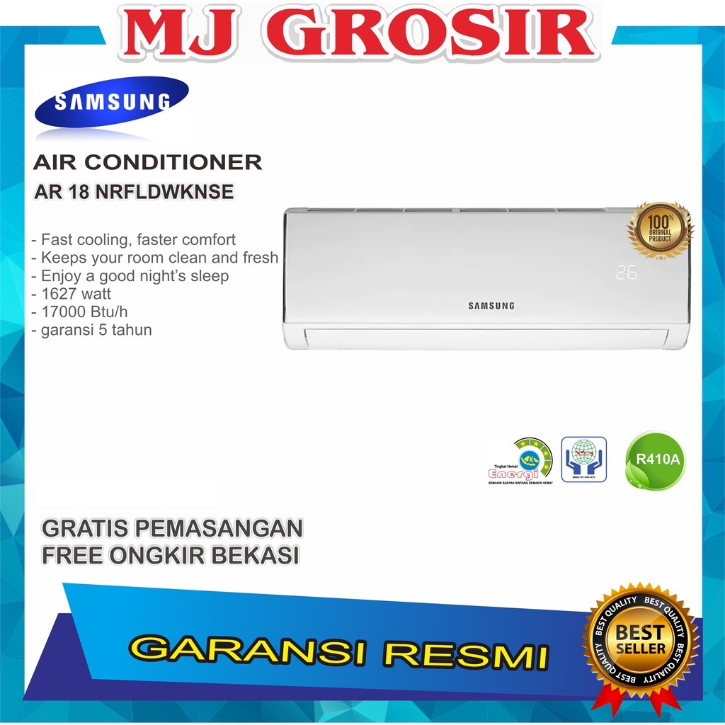 AC SAMSUNG AR18NRFLDWKN AR 18 NRF / AR 18 TGH 2PK+ PASANG R410 LOW WATT