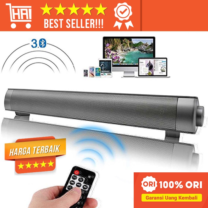 SOUNDBAR BLUETOOTH SOUNDBAR HOME THEATER - BLUETOOTH AUX PORTABLE SPEAKER  SOUND BASS WIRELESS