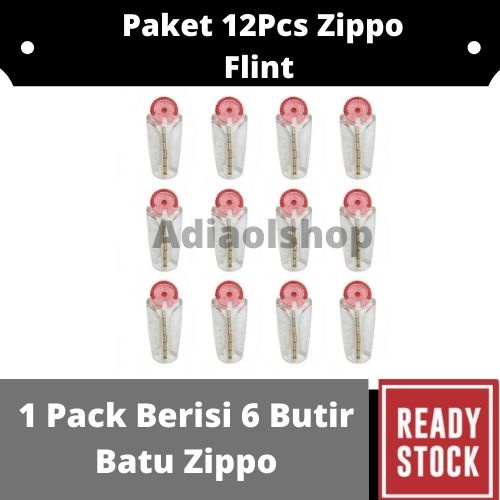 Paket 12 Pcs Batu Zippo Murah Meriah