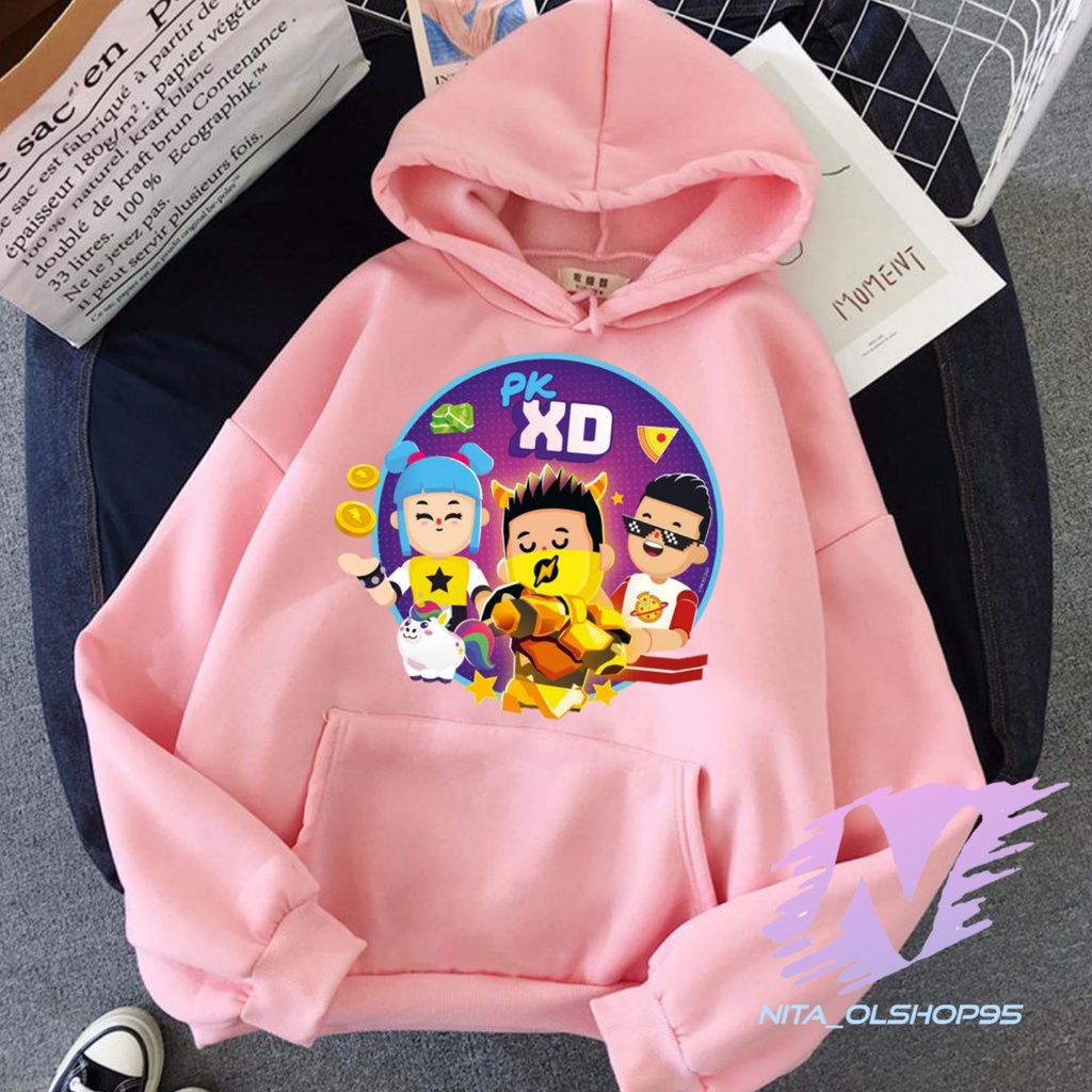 SWEATER PK XD ANAK HOODIE PKXD BERMAIN BERSAMA TEMAN