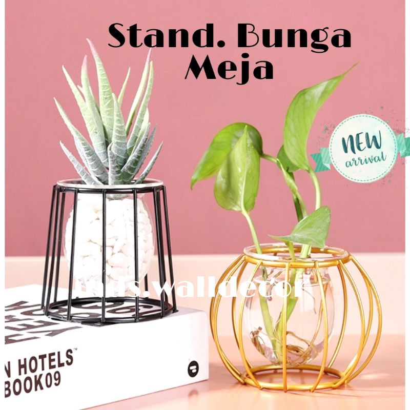 Standing Pot Bunga Besi Meja Mini Murah Minimalis / Standing Pot Bunga Besi