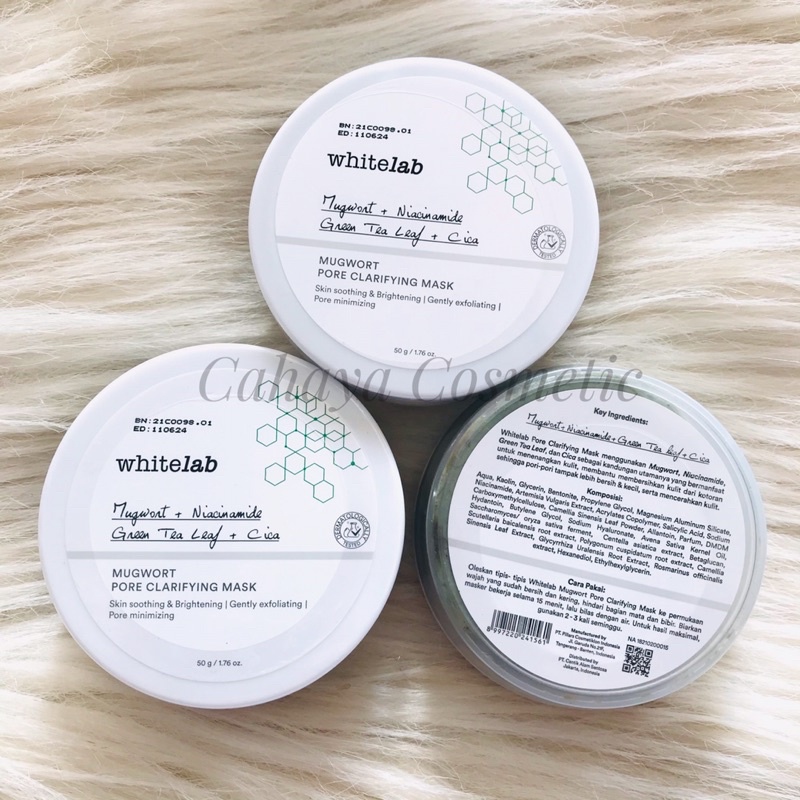Whitelab Mugwort Pore Clarifying Mask 50g/Whitelab Mugwort/Masker Mugwort/Mugwort/Masker Wajah