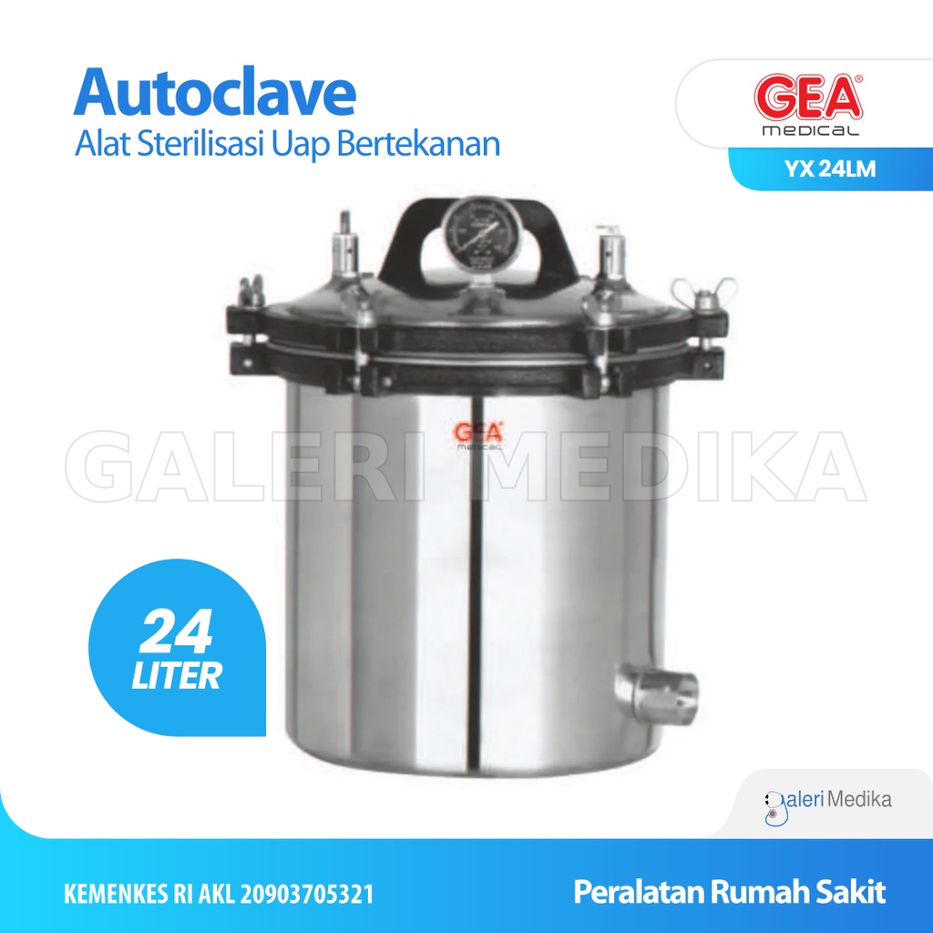 Autoclave GEA YX-24 LM  Autoclave 24 Liter - Tanpa Timer