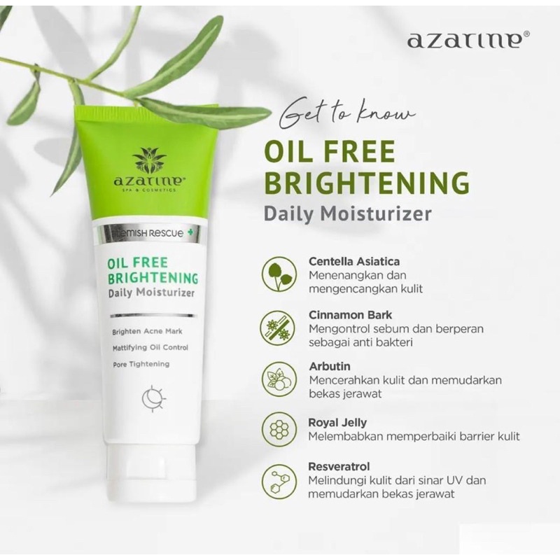 ❤ jselectiv ❤ AZARINE BLEMISH RESCUE Oil Free Brightening Daily Moisturizer | Pelembap AZARINE