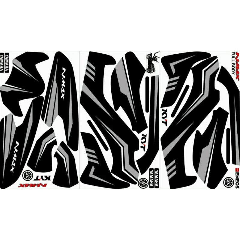 stiker decal nmax kombinasi warna abu"