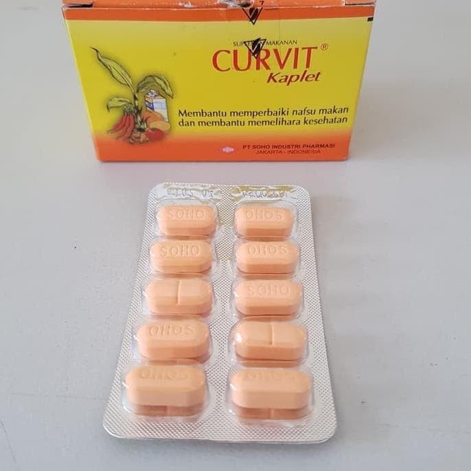 CURVIT STRIP 10 Tablet - Kaplet Vitamin Multivitamin Peningkat Nafsu Makan Stamina dan Kalsium