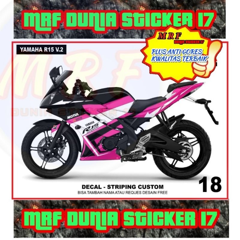 Decal Stiker Motor Yamaha R15 V2 Full Body Modifikasi 18