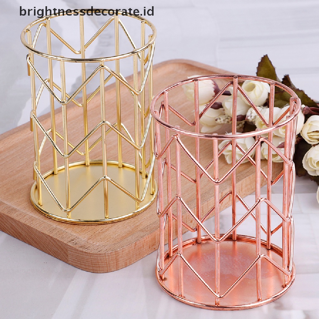 [birth] 1PC Hollow Pen Pencil Pot Holder Makeup Brushes Storage Desk Container Organizer [ID]