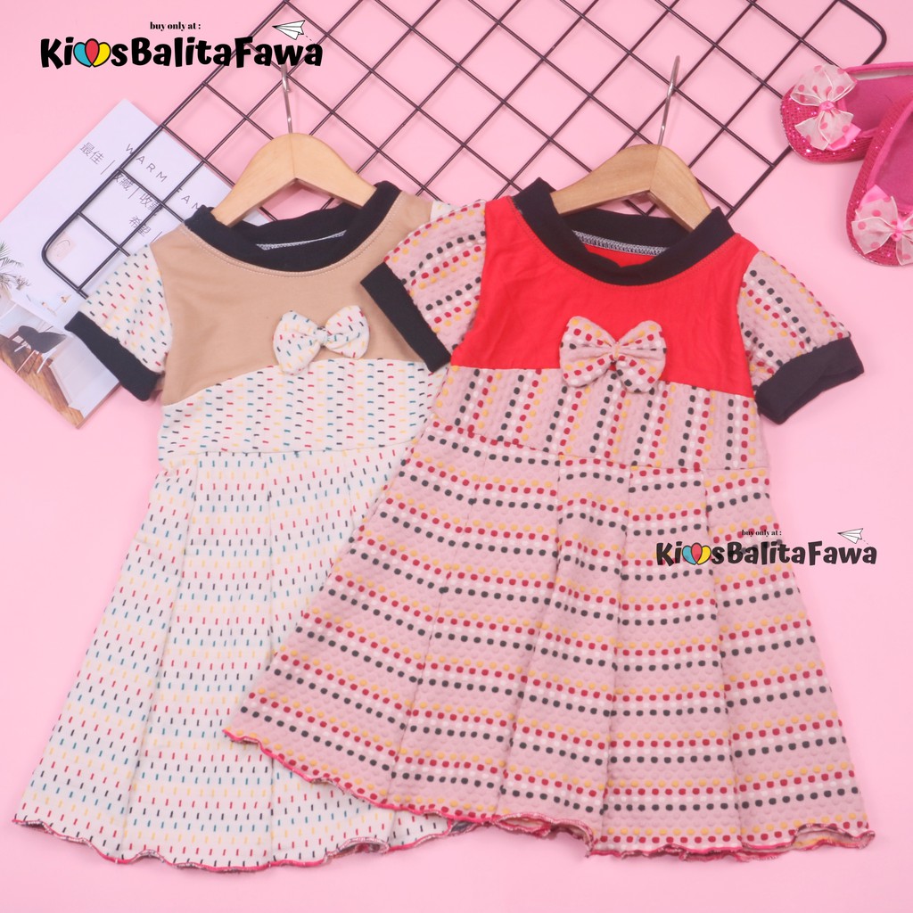Dress Kelly uk Bayi - 6 Tahun / Dres Pesta Anak Cewek Murah Baju Balita Perempuan Harian Gaun Import