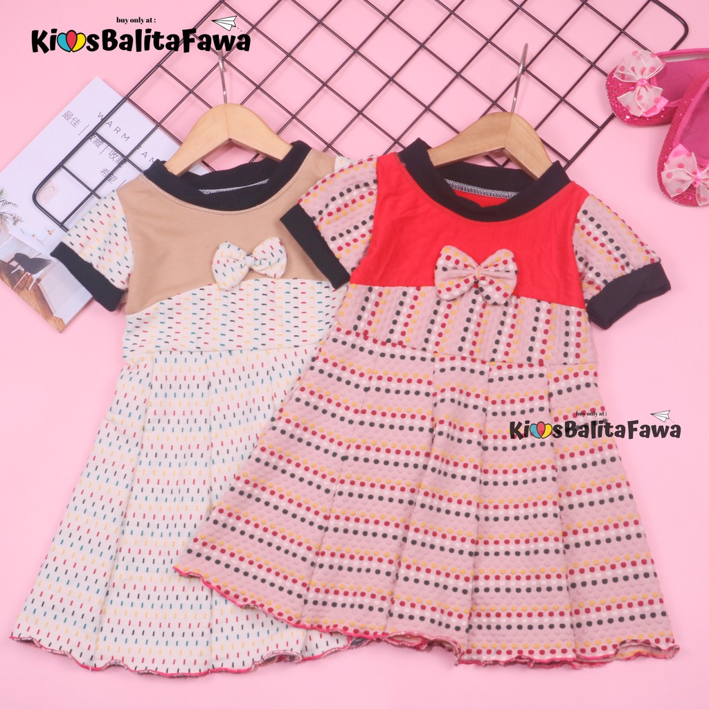 Dress Baby Kelly 6-18 Bulan / Dres Pesta Baju Bayi Perempuan Harian Gaun Anak Import Murah Grosir