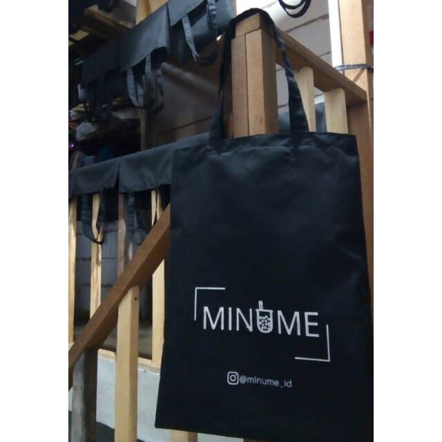 Custom Totebag kanvas / tas promosi / totebag kanvas hitam